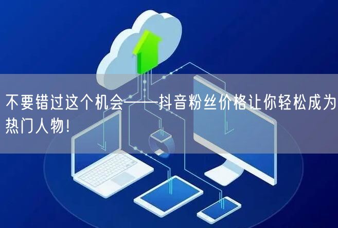 不要错过这个机会——抖音粉丝价格让你轻松成为热门人物！