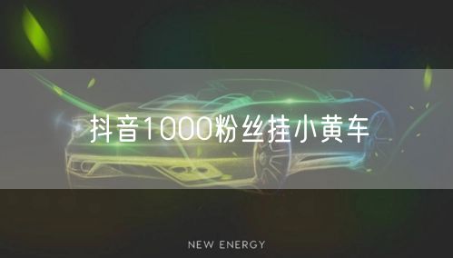 抖音1000粉丝挂小黄车