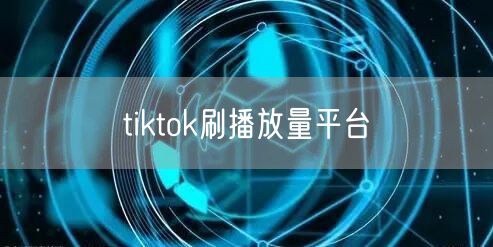 tiktok刷播放量平台