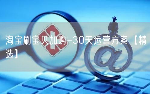 淘宝刷宝贝加购-30天运营方案【精选】