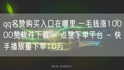 qq名赞购买入口在哪里,一毛钱涨10000赞软件下载 - 点赞下单平台 - 快手