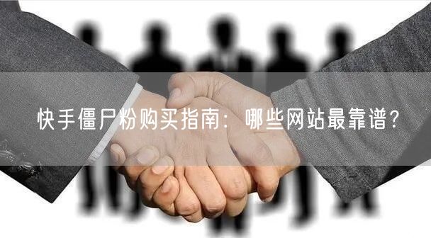 快手僵尸粉购买指南：哪些网站最靠谱？