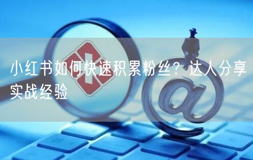 小红书如何快速积累粉丝？达人分享实战经验