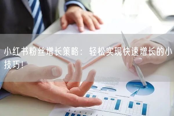 小红书粉丝增长策略：轻松实现快速增长的小技巧！