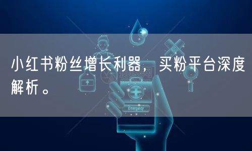 小红书粉丝增长利器，买粉平台深度解析。