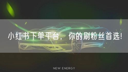 小红书下单平台，你的刷粉丝首选!